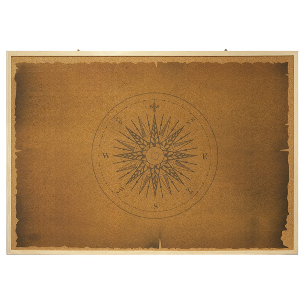 Пробковая доска 70х50 см Компас от магазина ЛесКонПром.ру