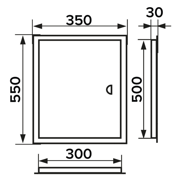 Люк ревизионный 30х50 см пластиковый от магазина ЛесКонПром.ру
