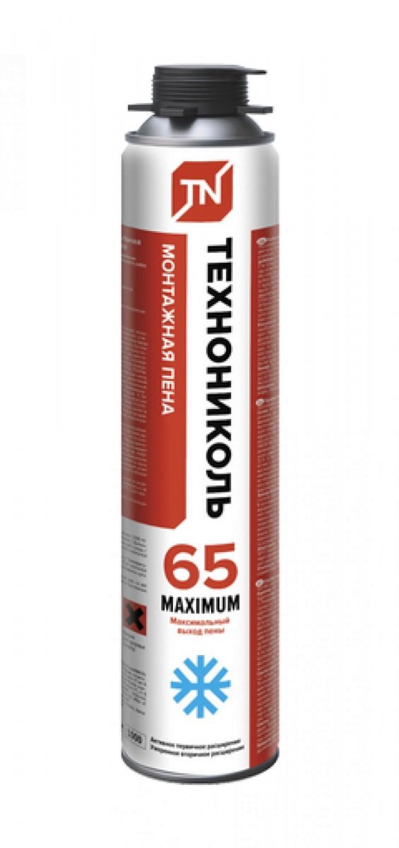 Пена монтажная профессиональная ТЕХНОНИКОЛЬ 65 MAXIMUM зимняя от магазина ЛесКонПром.ру