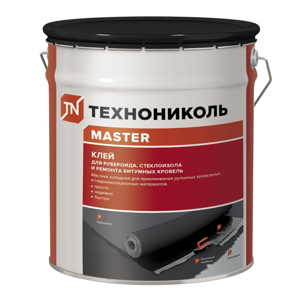 Клей для рубероида ТЕХНОНИКОЛЬ 10 кг от магазина ЛесКонПром.ру