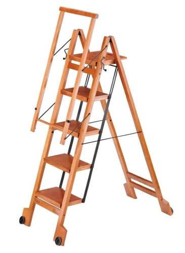 Стул-Стремянка Biblio-5 Cherry (Вишня) Aris от магазина ЛесКонПром.ру