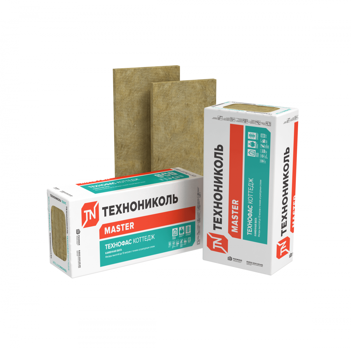 Плита минераловатная ТЕХНОНИКОЛЬ Технофас Коттедж 1200х600х100 мм, 3 шт от магазина ЛесКонПром.ру
