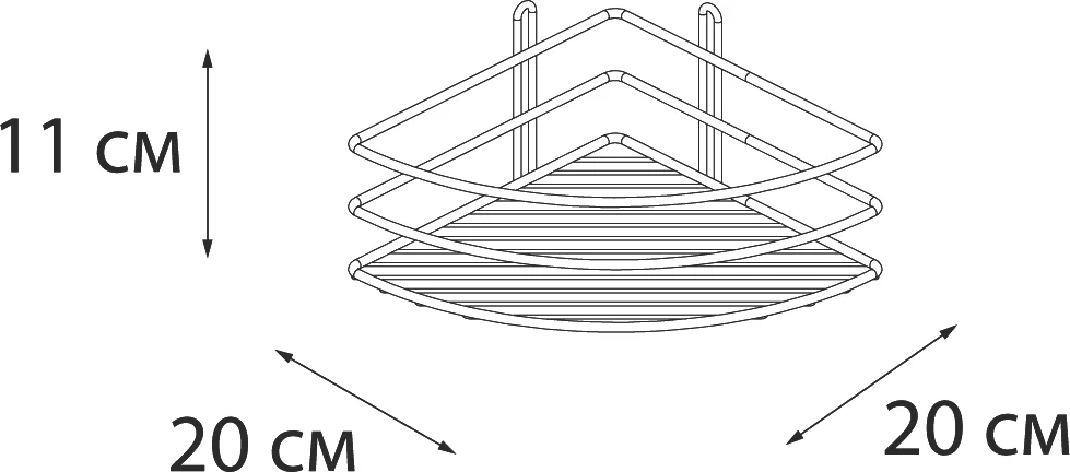 Полка Fixsen FX-710-1 угловая, хром от магазина ЛесКонПром.ру
