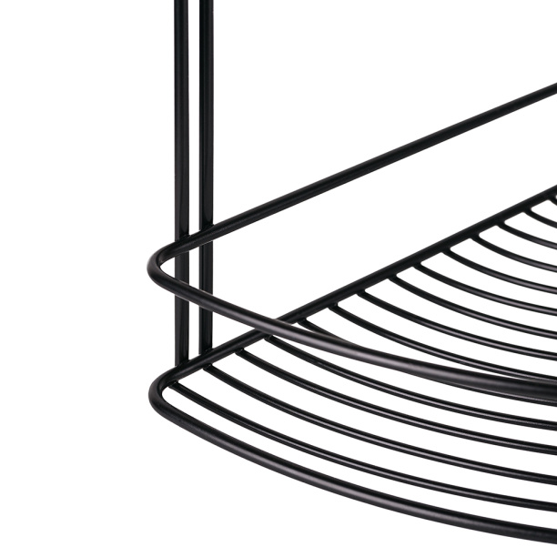 Полка сетчатая ЧМЗ 3-ярусная угловая черная от магазина ЛесКонПром.ру