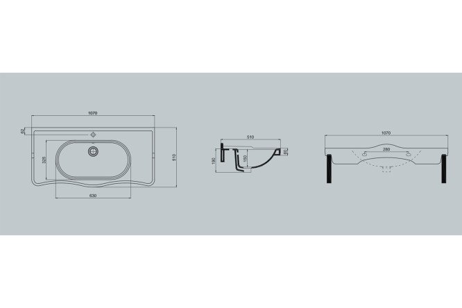 Умывальник встраиваемый сверху QUARTER BATH Crown 80551737 от магазина ЛесКонПром.ру