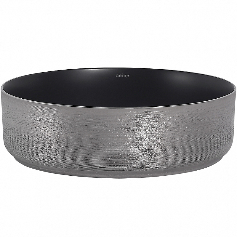 Раковина-чаша Abber Bequem 40 AC2109BS Черная матовая Серебро от магазина ЛесКонПром.ру