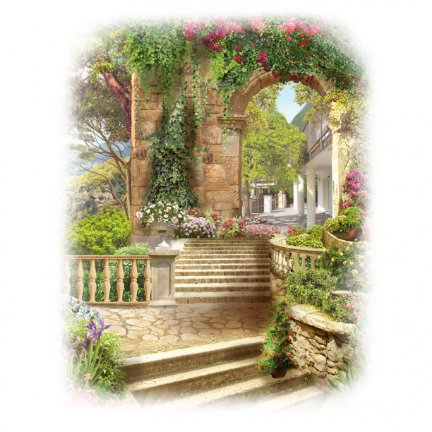 Фотообои флизелиновые фреска 200х270см Каменная арка от магазина ЛесКонПром.ру