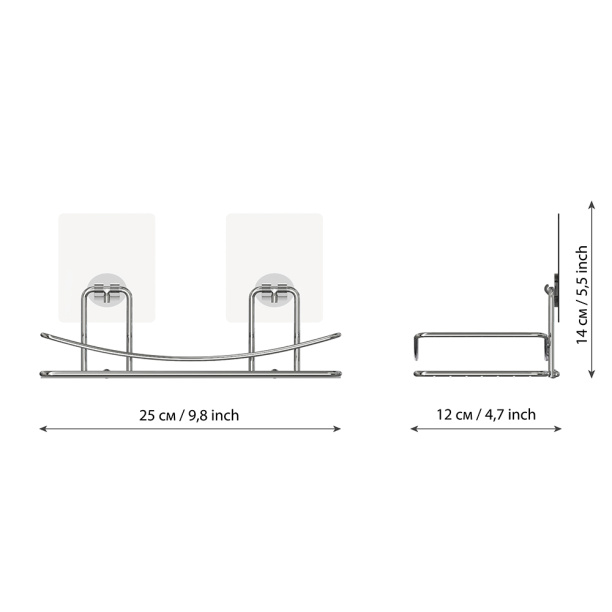 Полка сетчатая Kleber Light 1-ярусная прямая низкая от магазина ЛесКонПром.ру