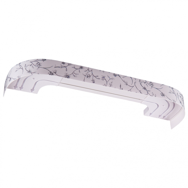 Потолочный карниз двухрядный Элегия белый 200 см от магазина ЛесКонПром.ру