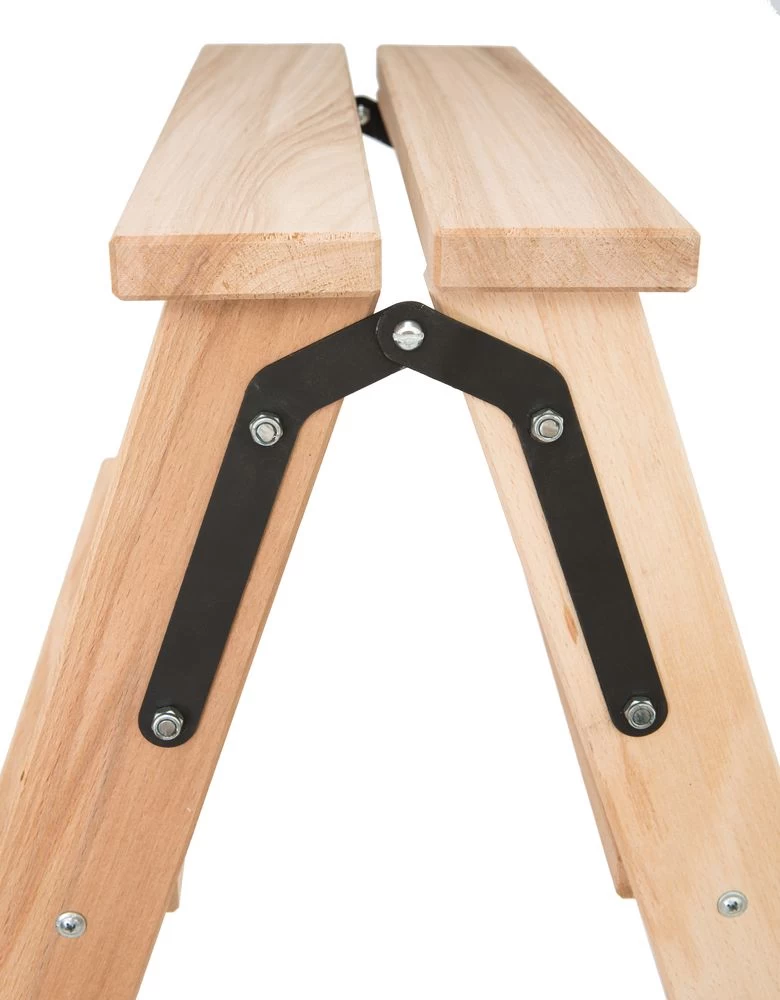 Стремянка двухсторонняя деревянная со ступенями Hoz-Block Штукатур 2x10 ступеней (арт. СДДШ-10) от магазина ЛесКонПром.ру