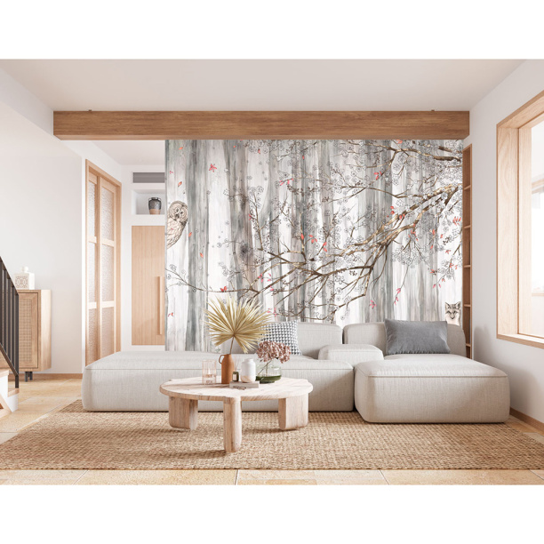 Фотообои флизелиновые Совы 44-502А 300х270см от магазина ЛесКонПром.ру