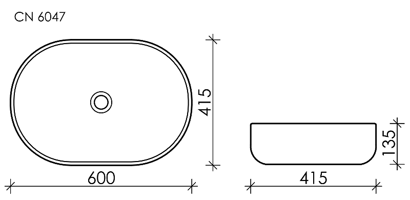Раковина-чаша Ceramica Nova Element 60 CN6047MB Черная матовая от магазина ЛесКонПром.ру