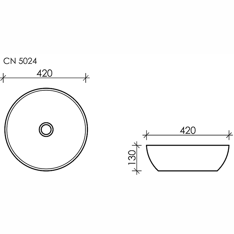 Раковина-чаша Ceramica Nova Element 42 CN5024 Белая от магазина ЛесКонПром.ру