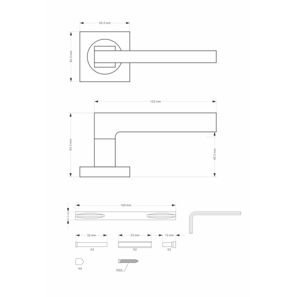 Ручки дверные NEODECO Castle EF бронза от магазина ЛесКонПром.ру