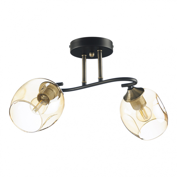 Люстра NEODECO Радмила 2х60 Вт Е27 черная от магазина ЛесКонПром.ру