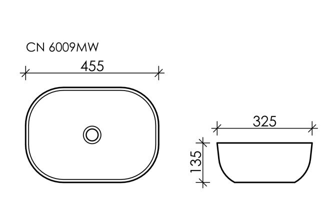 Умывальник накладной CERAMICA NOVA Element 80551202 от магазина ЛесКонПром.ру