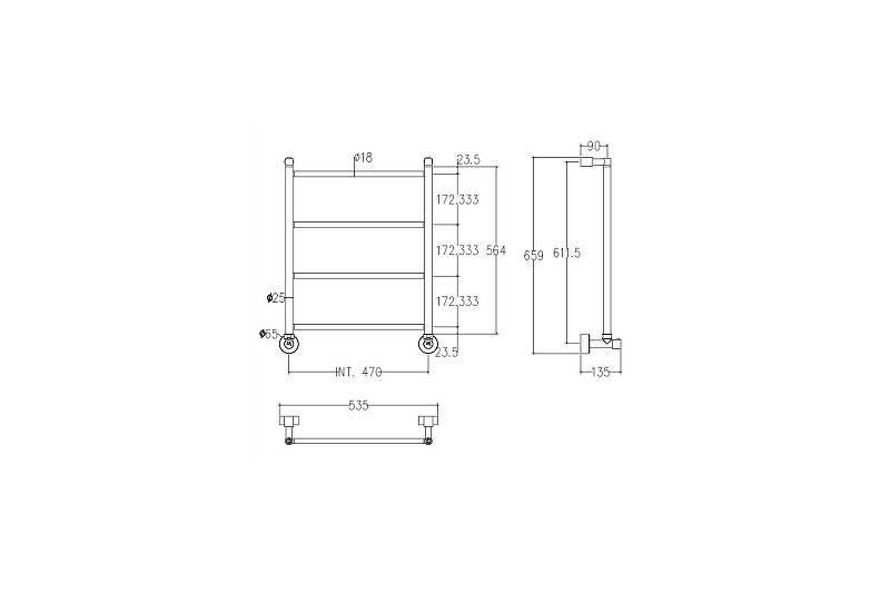 Водяной полотенцесушитель Margaroli Mini 34824704CRNS Хром от магазина ЛесКонПром.ру