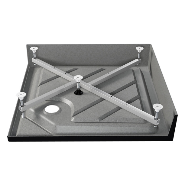 Душевой поддон FLUMEN Ems Black 80х80 см квадратный от магазина ЛесКонПром.ру