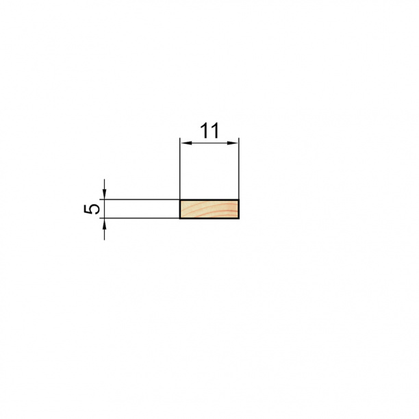 Рейка 5х11х2200 мм сосна сращенная бессучковая от магазина ЛесКонПром.ру