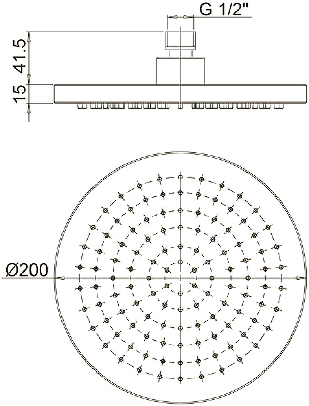 Верхний душ Paini 50CR759TCARE20E Хром от магазина ЛесКонПром.ру