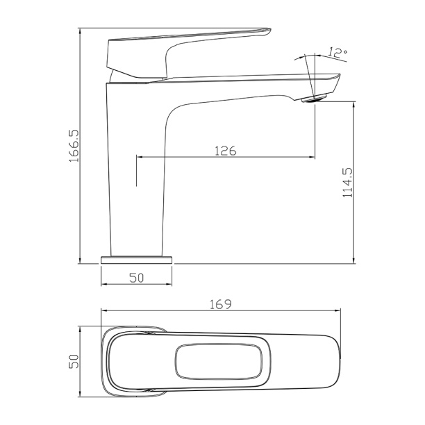 Смеситель для раковины ROSSINKA RS46 хром от магазина ЛесКонПром.ру