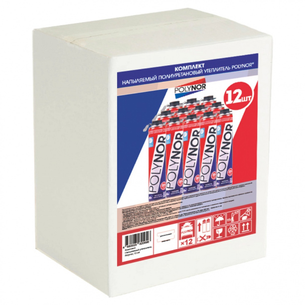 Утеплитель напыляемый POLYNOR комплект 12 шт от магазина ЛесКонПром.ру