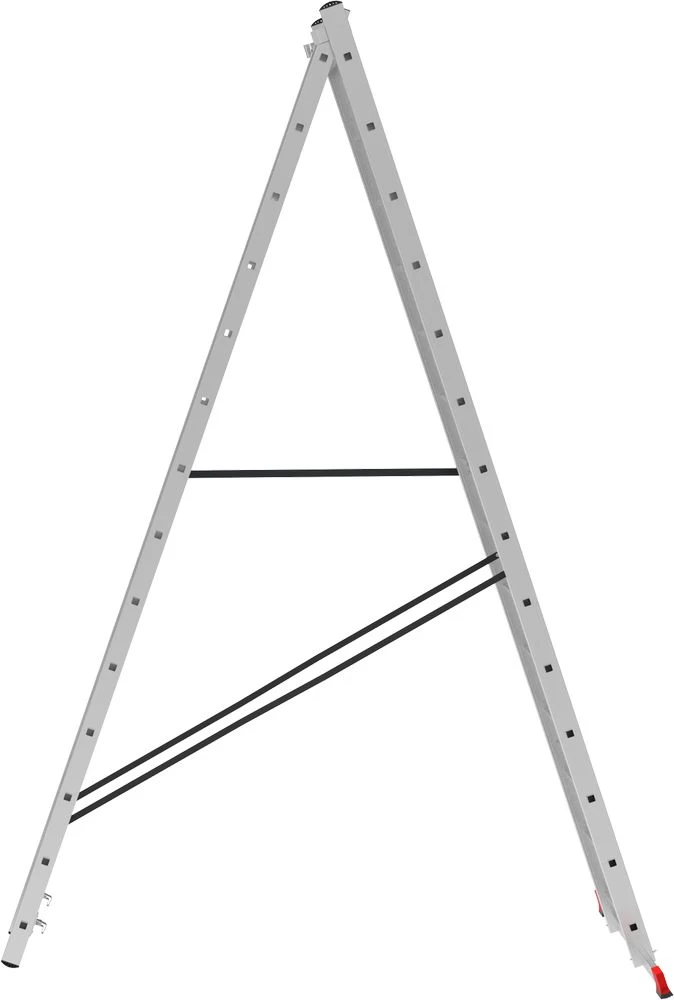 Лестница алюминиевая двухсекционная полупрофессиональная Новая Высота 2x14 арт. 2220214 от магазина ЛесКонПром.ру