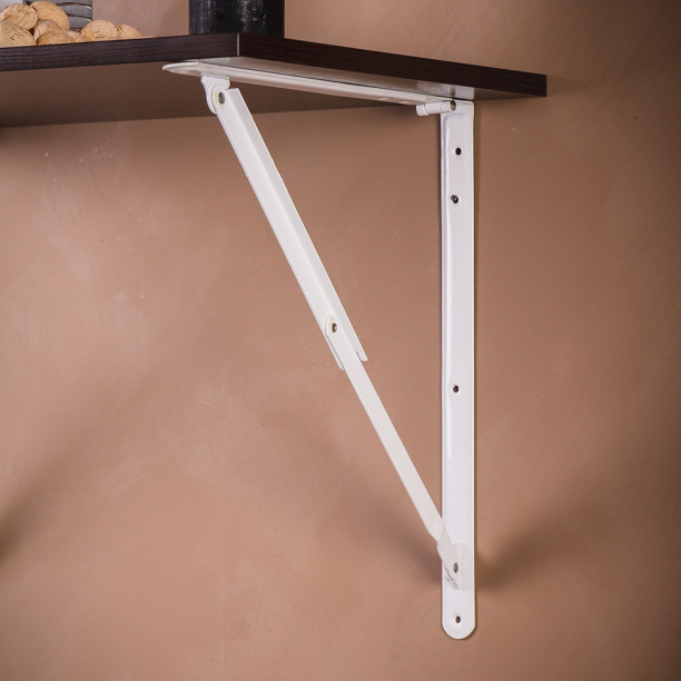 Кронштейн складной белый 400х400 мм от магазина ЛесКонПром.ру