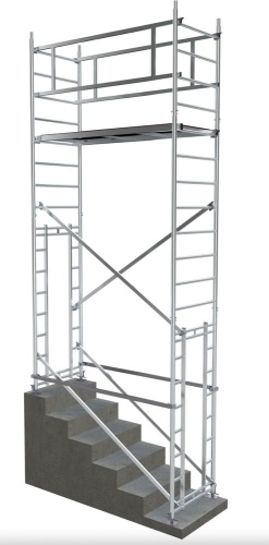 ВЫШКА МОДУЛЬНАЯ АЛЮМИНИЕВАЯ megal -BMA700 П/5 ДЛЯ ЛЕСТНИЧНОГО МАРША от магазина ЛесКонПром.ру