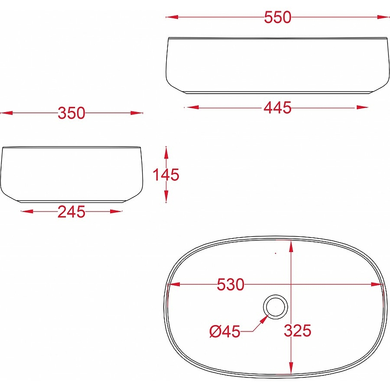 Раковина-чаша Artceram Cognac 55 COL008 41 00 Matera от магазина ЛесКонПром.ру