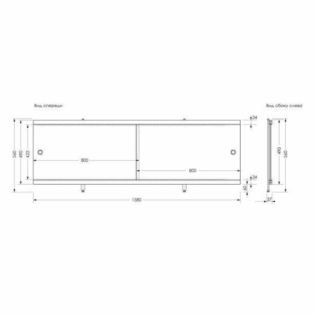Панель для ванны МетаКам Ультра 158 см белая от магазина ЛесКонПром.ру