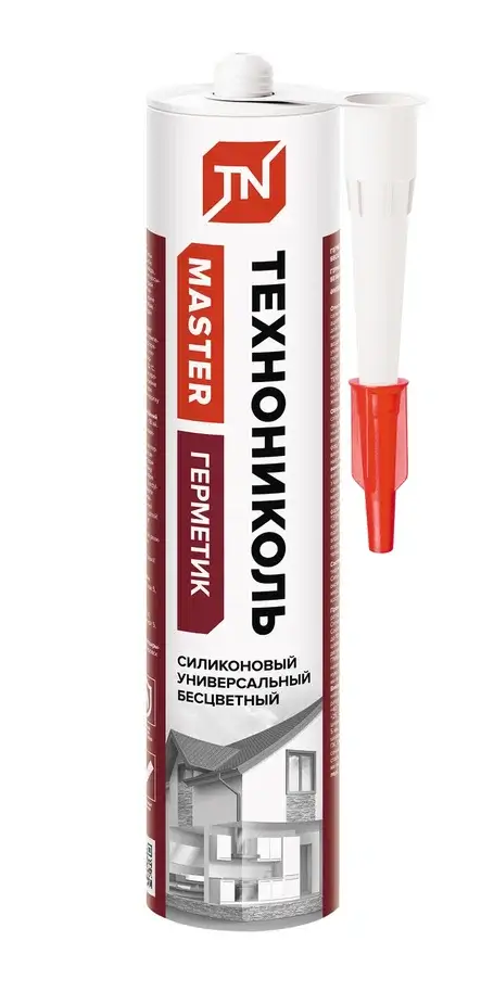 Герметик ТЕХНОНИКОЛЬ универсальный силиконовый бесцветный 280 мл. от магазина ЛесКонПром.ру