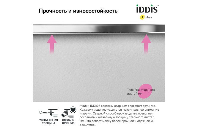 Мойка врезная IDDIS Edifice 80550611 от магазина ЛесКонПром.ру