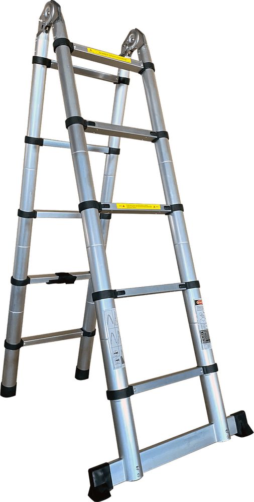 Двухсекционная телескопическая лестница-стремянка HOZ-BLOCK 8м от магазина ЛесКонПром.ру