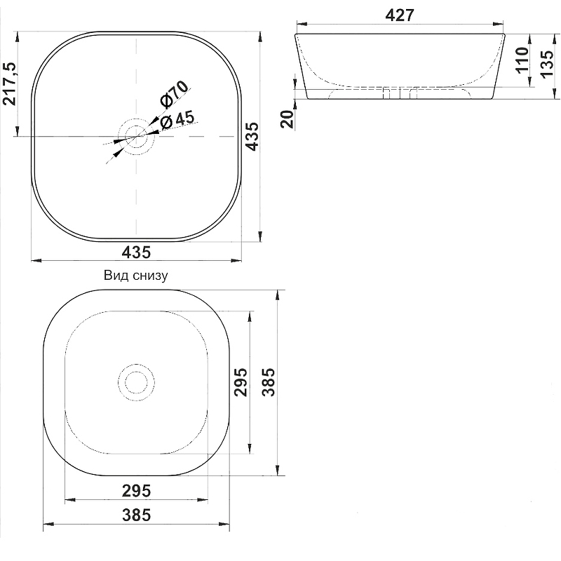 Раковина-чаша Melana 44 MLN-78107 Белая от магазина ЛесКонПром.ру