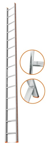Односекционная алюминиевая лестница  Комфорт-Профи 14 ступеней Эйфель от магазина ЛесКонПром.ру