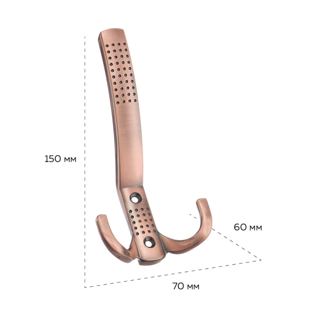 Крючок мебельный KERRON 0071 медь от магазина ЛесКонПром.ру