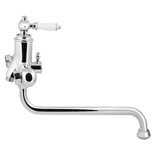 Смеситель для ванны CULTO Antique длинный излив хром от магазина ЛесКонПром.ру