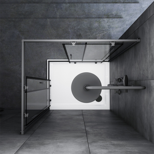 Душевой уголок AM.PM 100х80х200 см черный профиль от магазина ЛесКонПром.ру