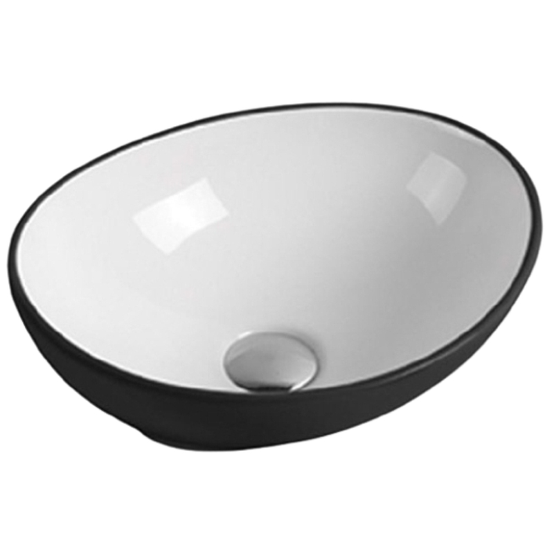 Раковина-чаша Comforty 41 7138BW 00004148154 Черная Белая от магазина ЛесКонПром.ру