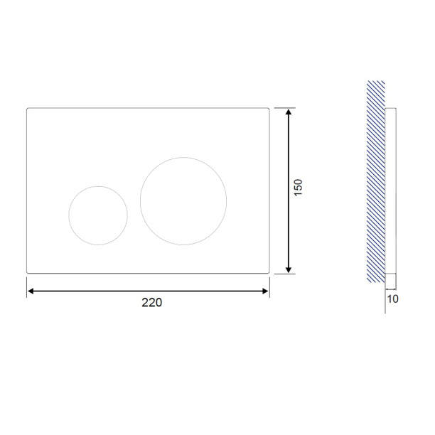 Кнопка для инсталляции Cersanit TWINS хром от магазина ЛесКонПром.ру