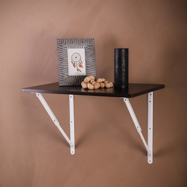 Кронштейн складной белый 400х400 мм от магазина ЛесКонПром.ру