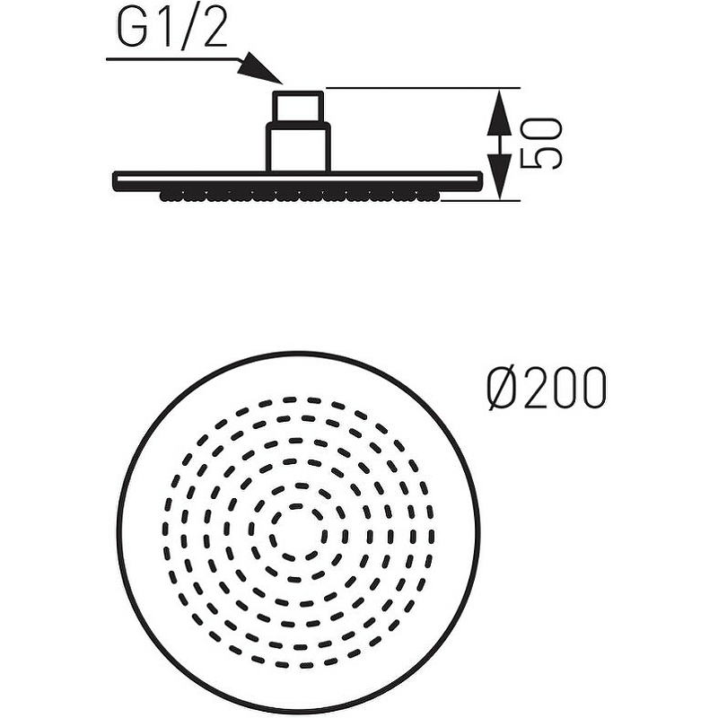 Верхний душ Haiba HB003 Нержавеющая сталь от магазина ЛесКонПром.ру