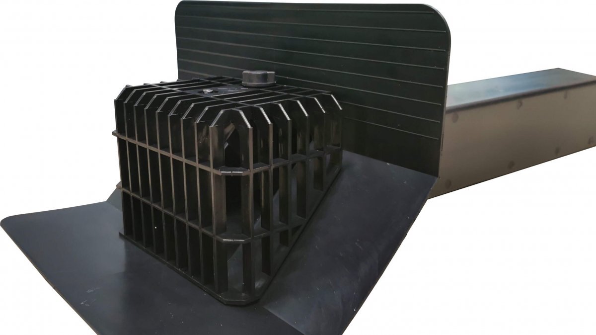 Воронка парапетная ТН квадратного сечения с галтелью 100*100*600мм от магазина ЛесКонПром.ру