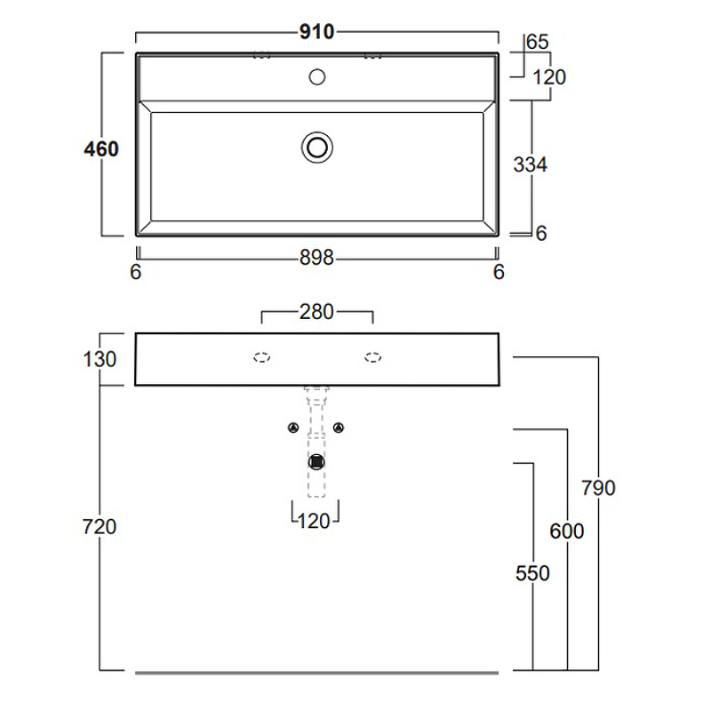 Раковина Simas Agile 91 AG91 bi*1 Белая от магазина ЛесКонПром.ру