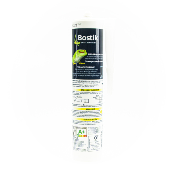 Силиконовый герметик универсальный Bostik 280 мл прозрачный от магазина ЛесКонПром.ру