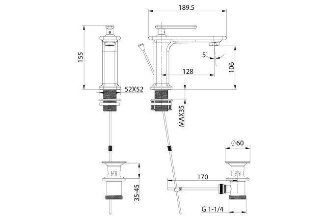 Смеситель для раковины LEMARK Mista 80440970 от магазина ЛесКонПром.ру