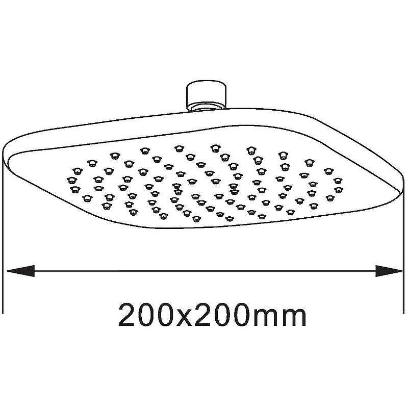 Верхний душ Orange S08TS Хром от магазина ЛесКонПром.ру