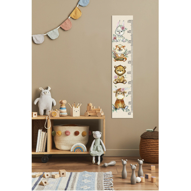 Постер-ростомер Зверята 100х20 см от магазина ЛесКонПром.ру