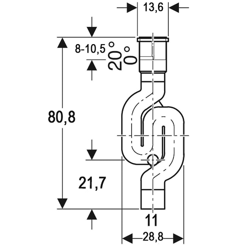 Сифон Geberit PE 367.813.16.1 Черный от магазина ЛесКонПром.ру